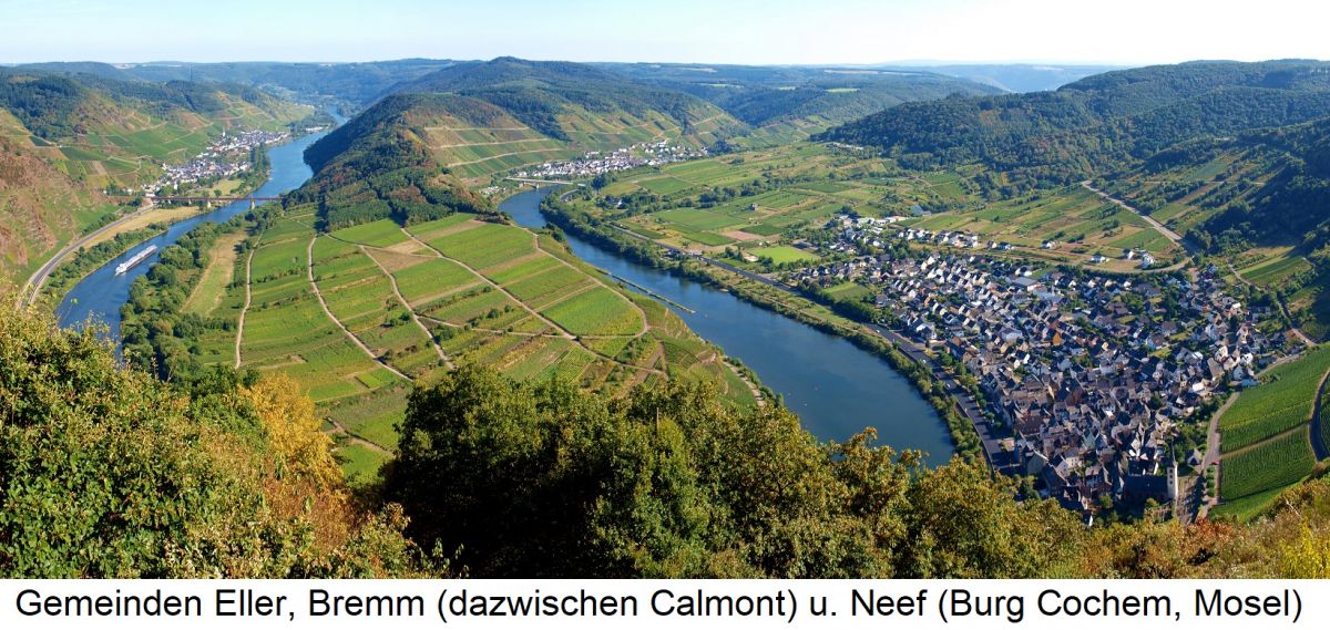 Mosel - Gemeinden Eller, Bremm und Neef (Burg Cochem, Mosel)