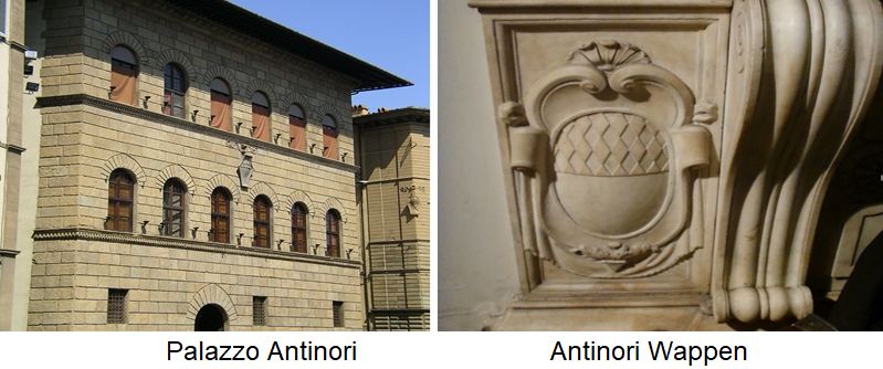 Palazzo Antinori und  Antinori Wappen