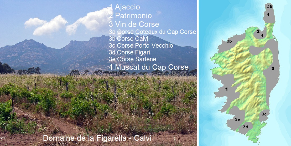 Korsika - Domaine de la Figarelle auf Calvi - Karte
