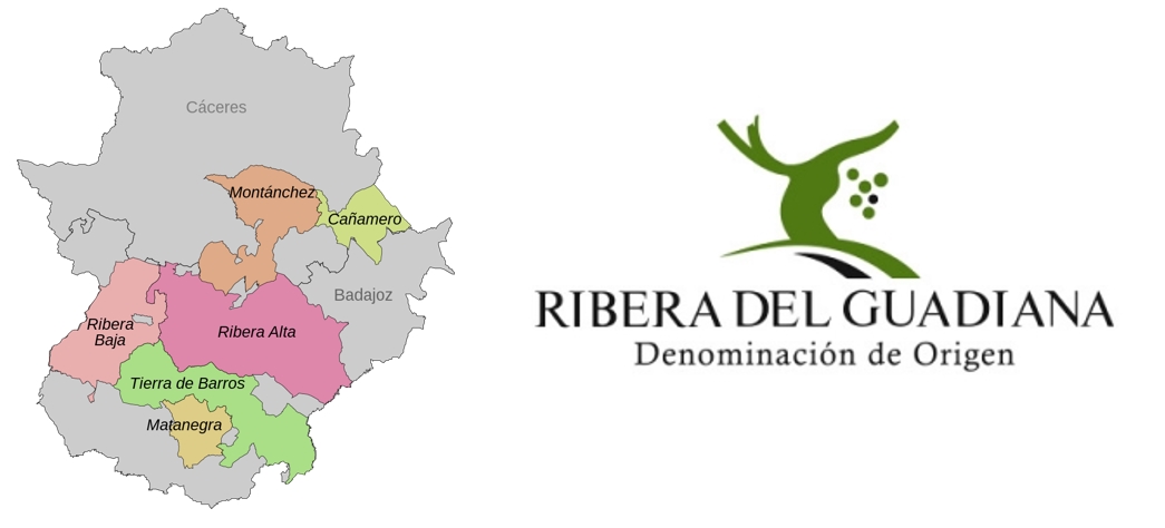 Ribera del Guadiana - Karte und Logo