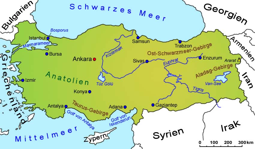 Türkei - Landkarte