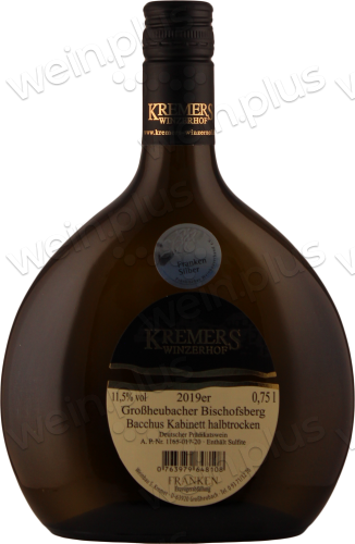 2019 Großheubach Bischofsberg Bacchus Kabinett halbtrocken